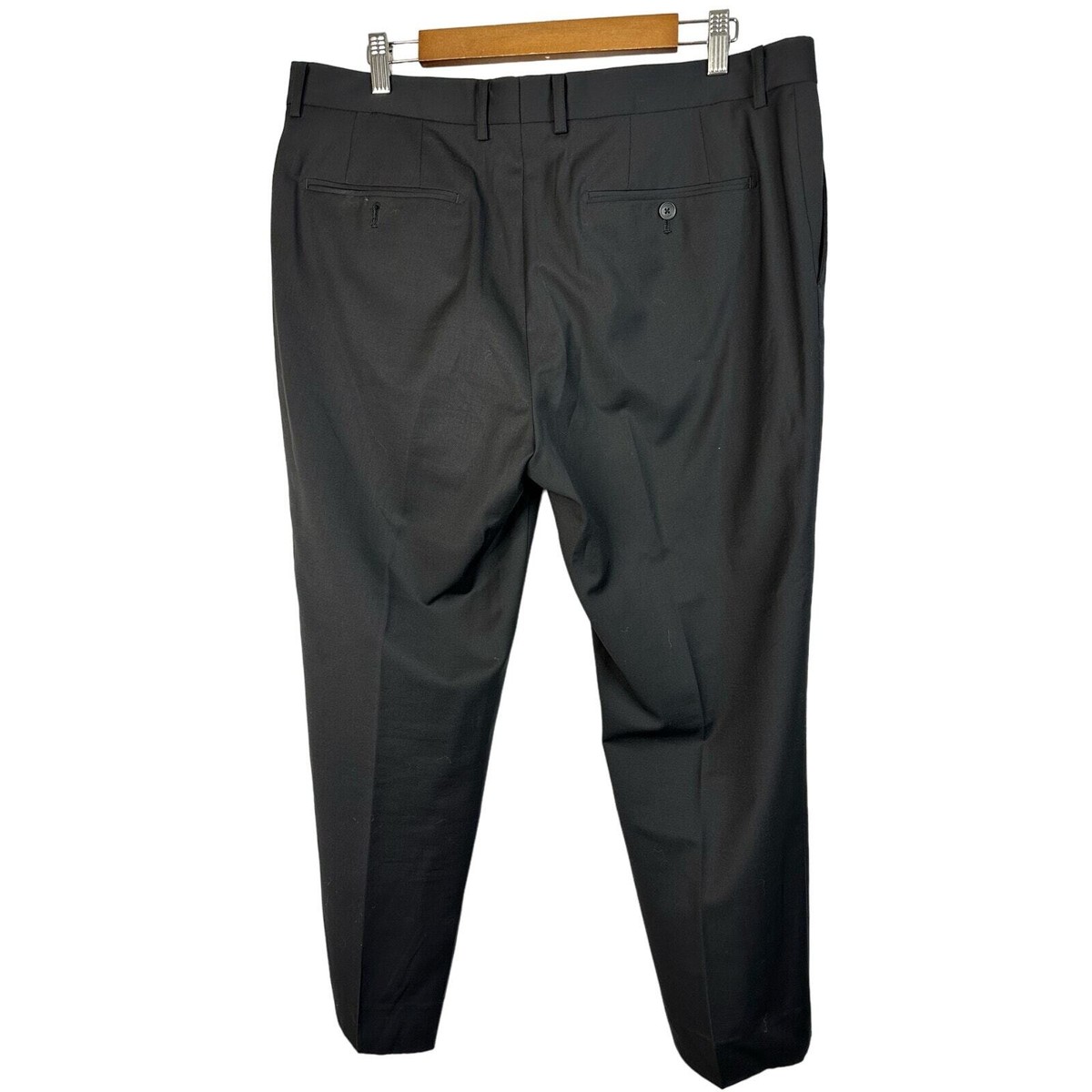 Renoma Paris Homme Mens Size 36 Black Trouser Slacks Pants