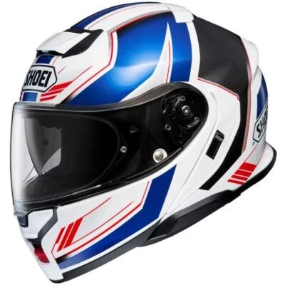 Casque Modulaire Shoei Neotec 3 GRASP TC 10 TC10 Noir Blanc Rouge Touring - Photo 1/3