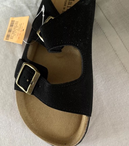 Sandalias/toboganes de moda negras Maibun para mujer cojines ligeros talla 8�� - Imagen 6 de 17