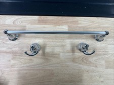 3PC MOEN - Brantford  18" Towel Bar And Robe Hooks In Chrome