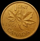 1961 Canadian copper One Cent — photo 2