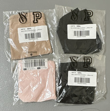 Victoria's Secret Stretch Micro Bikini Panties 4 Pack L Pink Black Beige