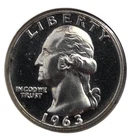 1963  Proof  Cameo Washington Quarter  (Q3) Please Note Shipping
