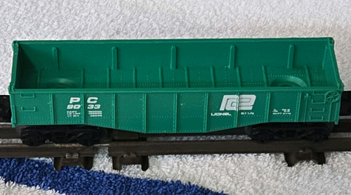Calibre O Lionel 3715 Penn Central Verde Carga 9" Coche 3 Rieles Analógico PC 9033 | Condition: Used