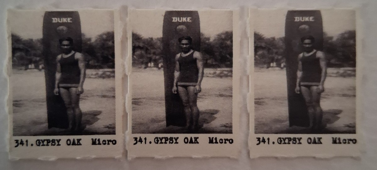 3) DUKE KAHANAMOKU Surfing Rare Gypsy Oak Micro Gumball Machine
