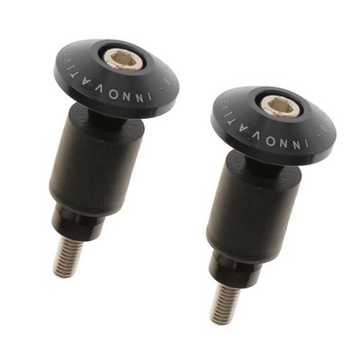 7/8'' CNC Motorrad Streetbike Lenkerkappe Handgriffe Bar Ends Plugs Schwarz