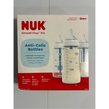 NUK Smooth Flow Pro Anti-Colic Baby Bottles - BPA Free