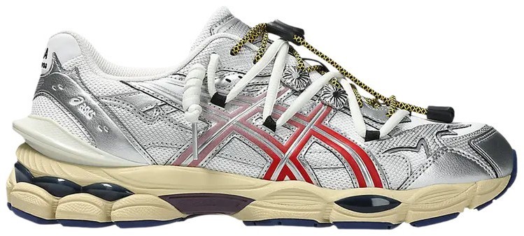 TOGA x ASICS Gel Cumulus 16 TG White Red Pure Silver for Sale