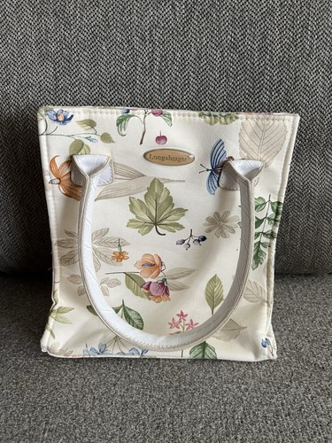 Longaberger Homestead Mini Floral Canvas Bag