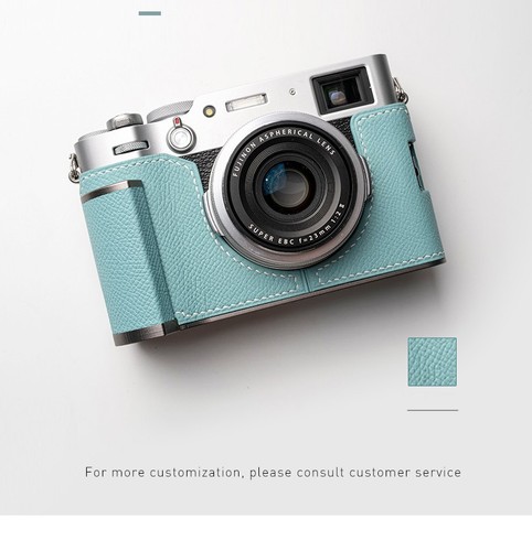 Genuine Real Leather Camera Bag Case Protect Cover Grip for Fuji X-100V X100V - Picture 12 of 25