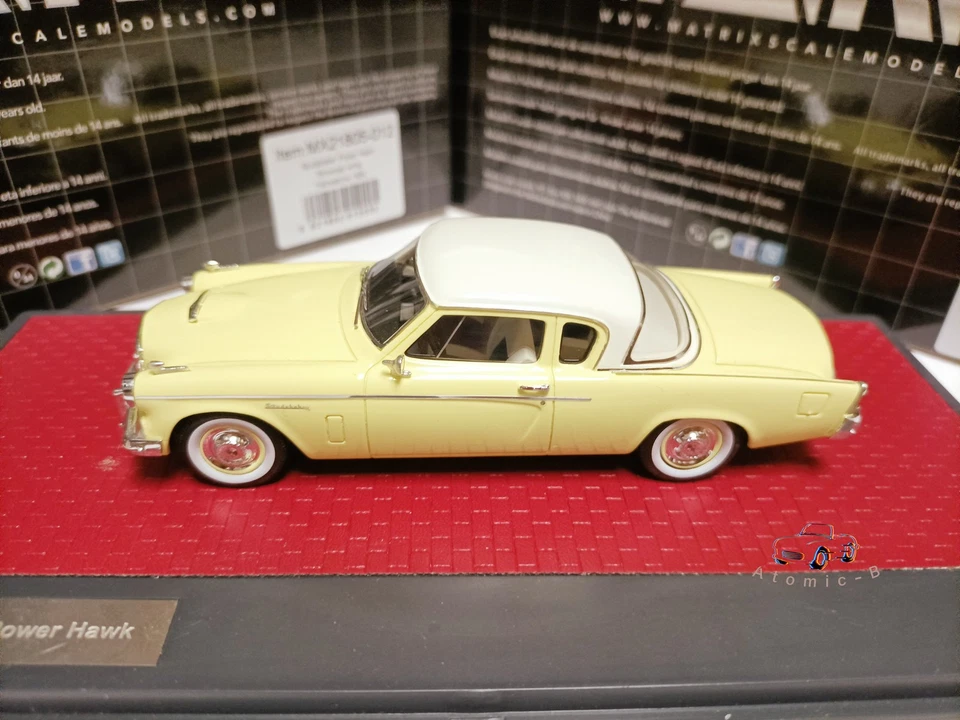 Matrix 1:43 Studebaker Power 1956 Light Yellow Coupe Model Foto 3 de 4