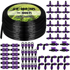 1000 5/8 Inch Drip Tape Irrigation Tubing Kit...
