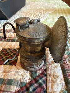 Antique Auto Lite Carbide Miners Lamp Light Headlamp