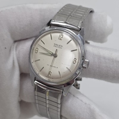 Gruen Precision Vintage 1950s Swiss Men's Watch Manual N510SS Movement - RUNNING