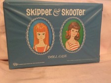 Mattel - 1965 Skipper Skooter Doll Case - Blue- 15 1/2 x 10 1/2 X 3 1/4