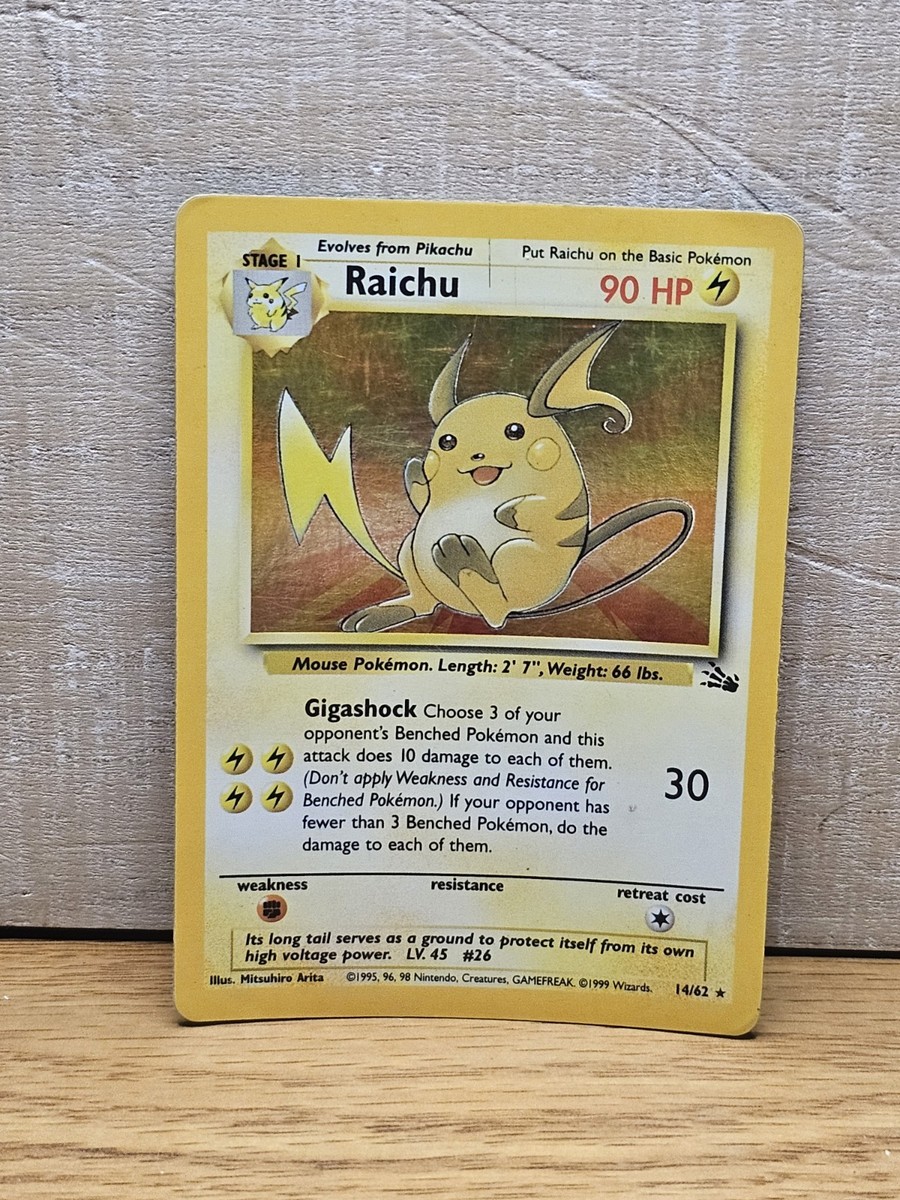 Raichu 英語版 14/62 Raichu 14/62 Fossil Holo Rare Pokémon Card TCG | eBay