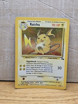 Raichu 14/62 Fossil Holo Rare Pokémon Card TCG | eBay