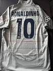 Ronaldinho SIGNED AUTO Barcelona AWAY NIKE Soccer Jersey BECKETT BAS COA - J13