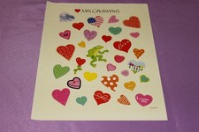 Mrs. Grossman's Large Sheet RARE 2009 Vintage 30 Years of Hearts Stickers 