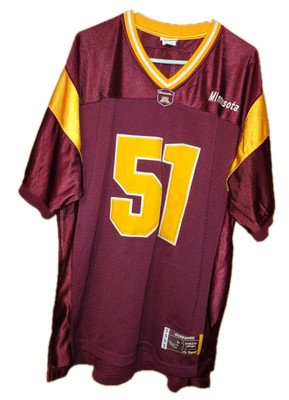 SWEET STITCHED Minnesota Golden Gophers Majestic Football Jersey Mens XL     