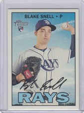 2016 Blake Snell Topps Heritage High Number ROOKIE CARD #705 - LA Dodgers. rookie card picture