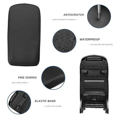 Center Console Armrest Cover for Toyota Avalon 2013-2018 Black Accessory Foto 4 de 4