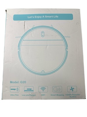  G20  2 in 1 Robot Vacuum Cleaner w/ Tangle-Free Cyclone Suction Black