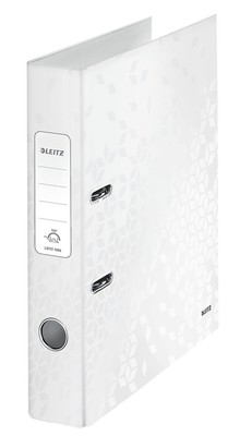 Leitz Lever Arch File, Pearl white, 50 mm spine width, WOW Range, 10060001