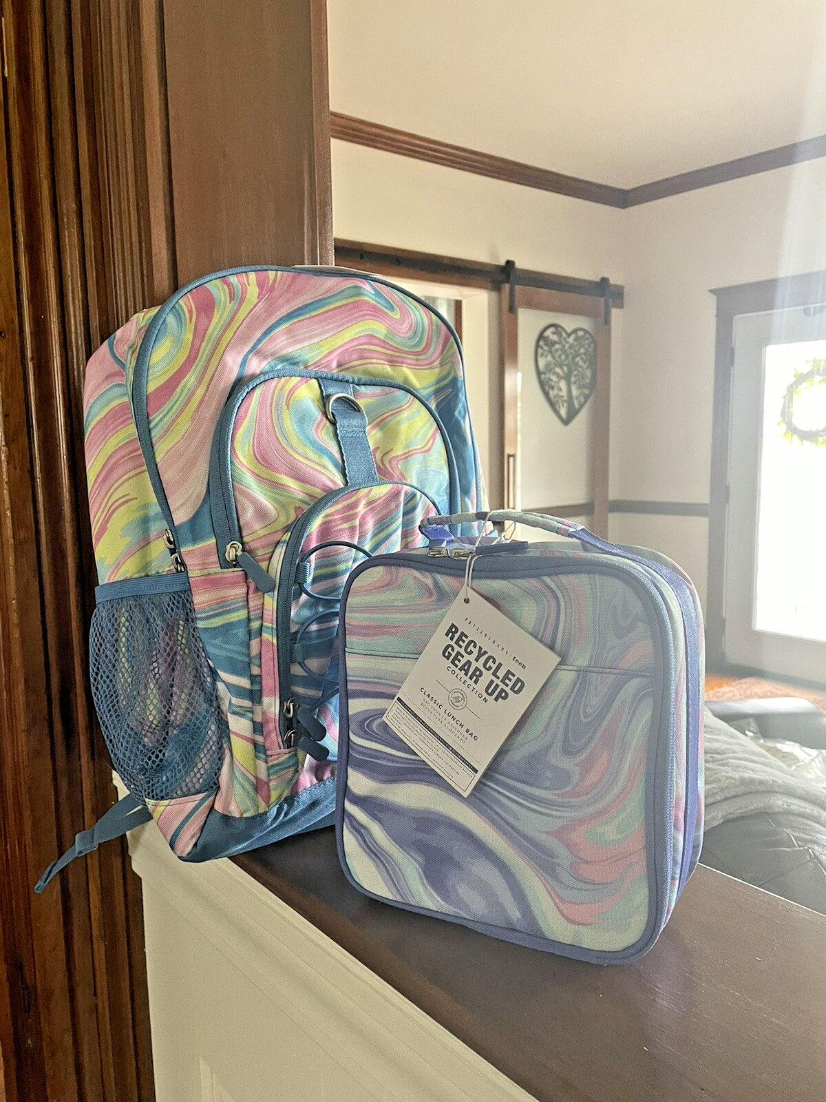 PONY Zaino GRANDE Pottery Barn scuola Disney + borsa pranzo regalo festa adolescente bambino.