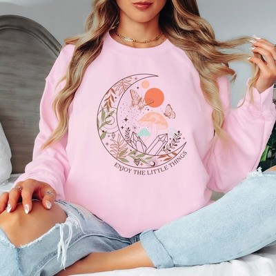 Enjoy The Little Things Damen Sweatshirt Inspirierend Motivierend Damen