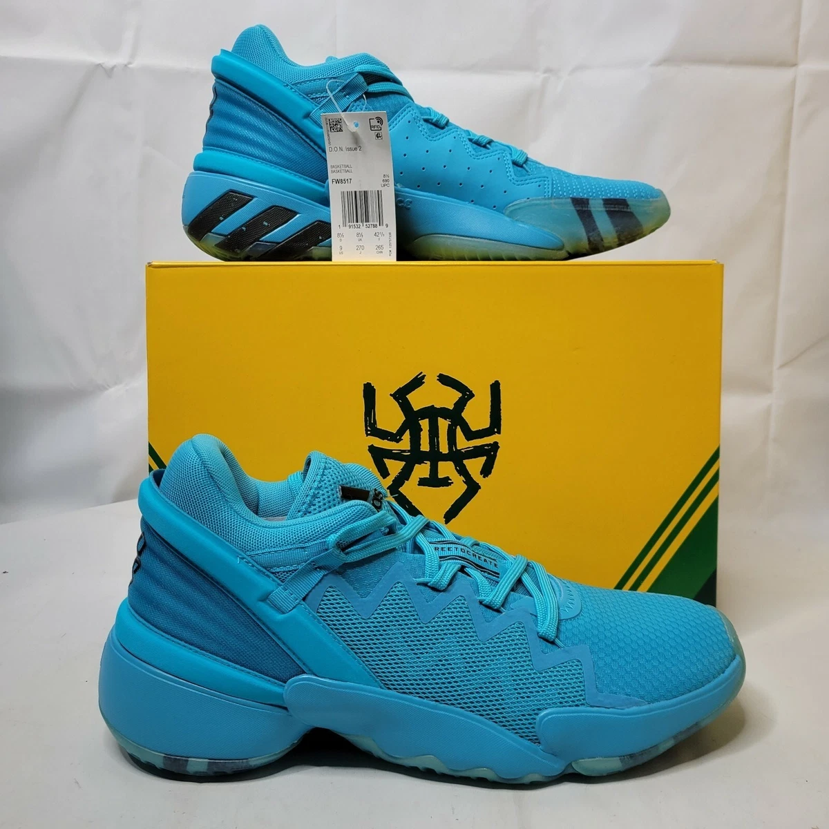 adidas Crayola x D.O.N. Issue #2 Signal Cyan for Sale  display picture 3