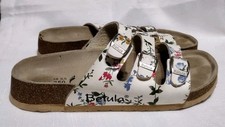 Betula Birkenstock White Florida Style Sandals Triple Buckle Leather EU 39 US 8
