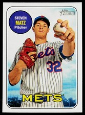 2018 Topps Heritage Short Print #418 Steven Matz , Near Mint or Better (HUCK'S)