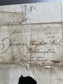 1818 Pre Stamp Entire Good Deal 74 Circular Mileage