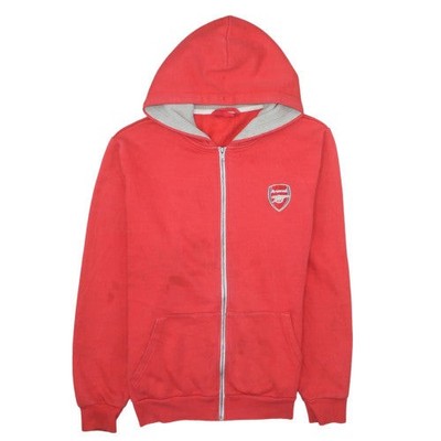 Hoodie Herren UK Größe L Arsenal Rot Full Zip