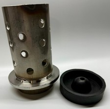 Perforated Flask 3 x 6" Casting Vacuum Stainless 1/8" Wall with Rubber Base Cone