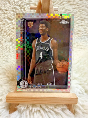Topps Chrome 2025 NBA #272 Drake Powell Brooklyn Nets Rookie RC X-Fractor