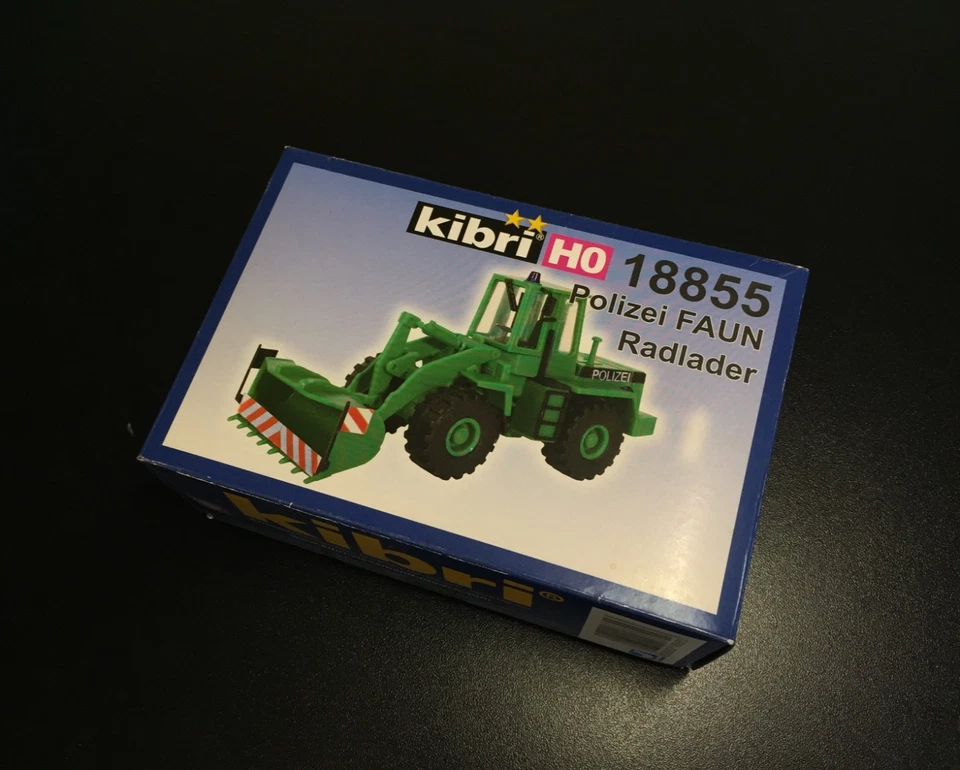 kibri 18855 Baukasten Polizei FAUN Radlader H0 1:87