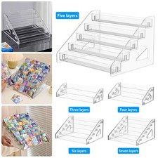 3-7 Tier Clear Acrylic Collector Card Display Stand Rack Shelf For Trading Cards