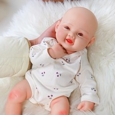 Soft 17.3 Inch Reborn Doll Full Body Platinum Silicone Soft Girl Handmade Baby