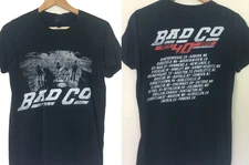 Bad Company Black Crew Neck Concert Short Sleeve Unisex T-Shirt BT551