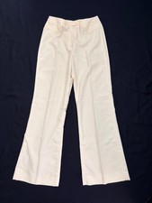 ADAM  YVES ReTrO MOD ViNTAGE 70s BELL BOTTOM WiDE LEG DiScO LiNEN PANTS 27 X 31