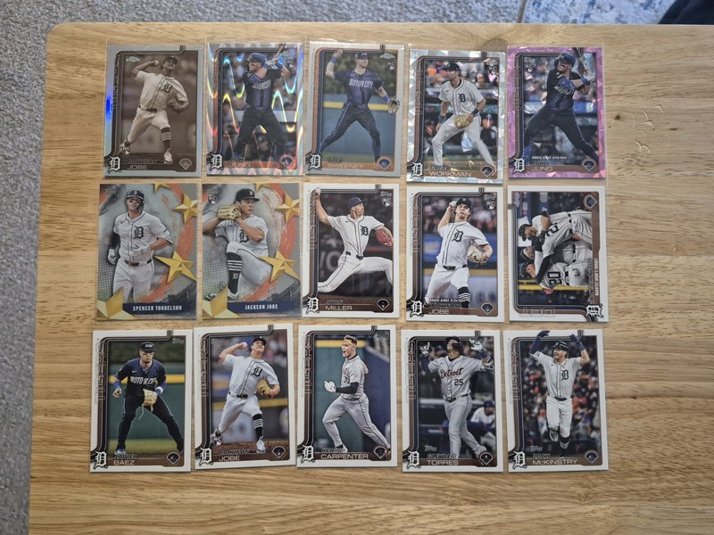 Baseball 53 Card Lot No Duplicates Detroit Tigers (Greene, Meadows, Jobe)
