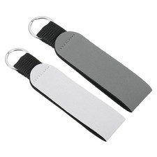 Neoprene Wristlet Keychain Hand Wrist Lanyard Keychain 2 Pcs White Grey