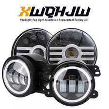 For Jeep Patriot 2007-2015 7inch Round Led Headlight 4inch Led Fog Light Combo