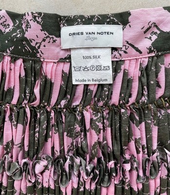 DRIES VAN NOTEN Rock, Wickelrock, Damen, L, 100% Seide, Rosa
