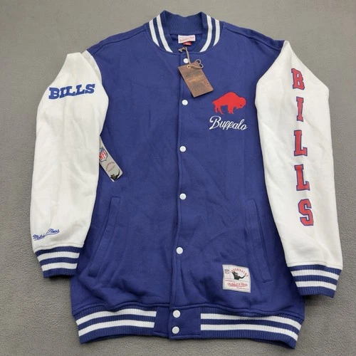 Mitchell & Ness Buffalo Bills NFL Throwback Varsity Jacket Mens MT Tall READ - product listing photo