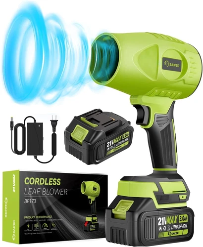 Cordless Leaf Blower Portable Dust Cleaner Handheld Blowers 2 X 4.0Ah Batteries