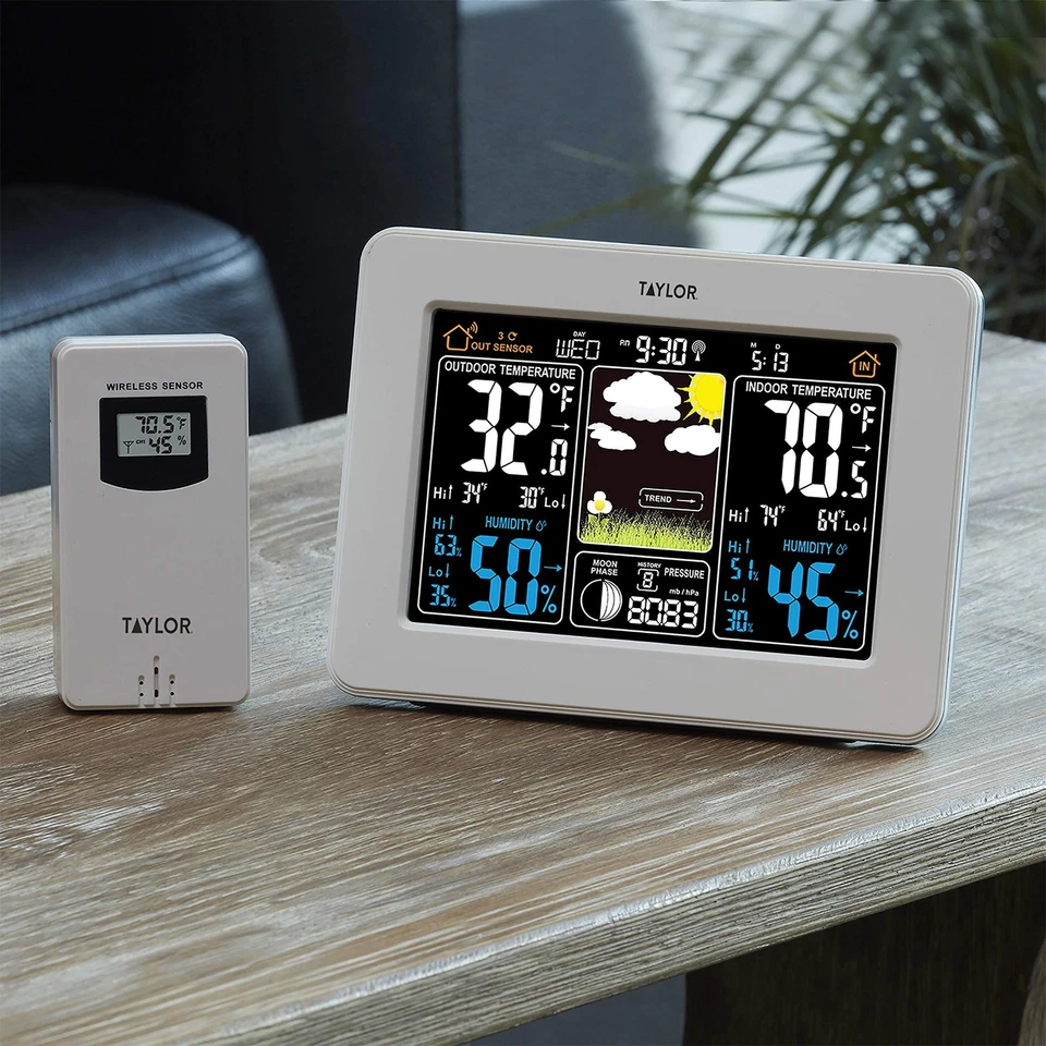 Wireless Digital Deluxe Color Weather Station Forecaster - Image 2 of 4