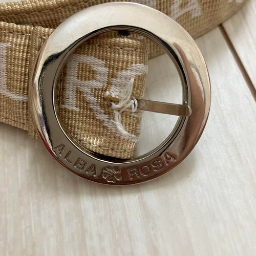 Cintura ALBA ROSA beige con logo fibbia circolare - Foto 3 di 6